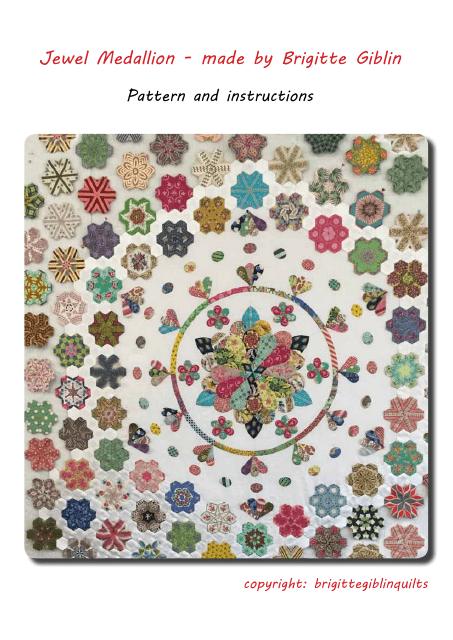 Jewel Medallion Quilt Pattern Templates - Preview Image