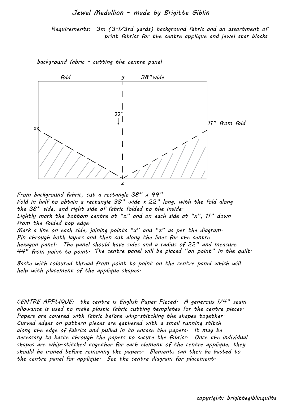 Jewel Medallion Quilt Pattern Templates, Page 3