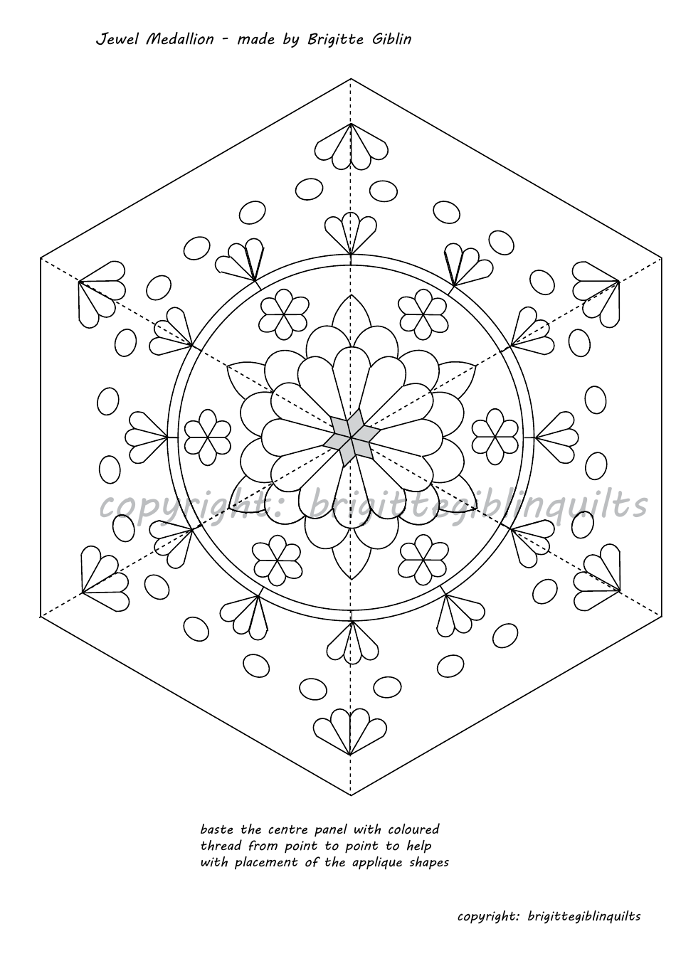 Jewel Medallion Quilt Pattern Templates, Page 4