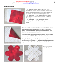 Hexy Flower Card Holder Sewing Pattern Template, Page 2