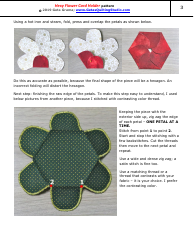 Hexy Flower Card Holder Sewing Pattern Template, Page 3