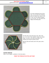 Hexy Flower Card Holder Sewing Pattern Template, Page 4