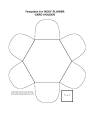 Hexy Flower Card Holder Sewing Pattern Template, Page 6