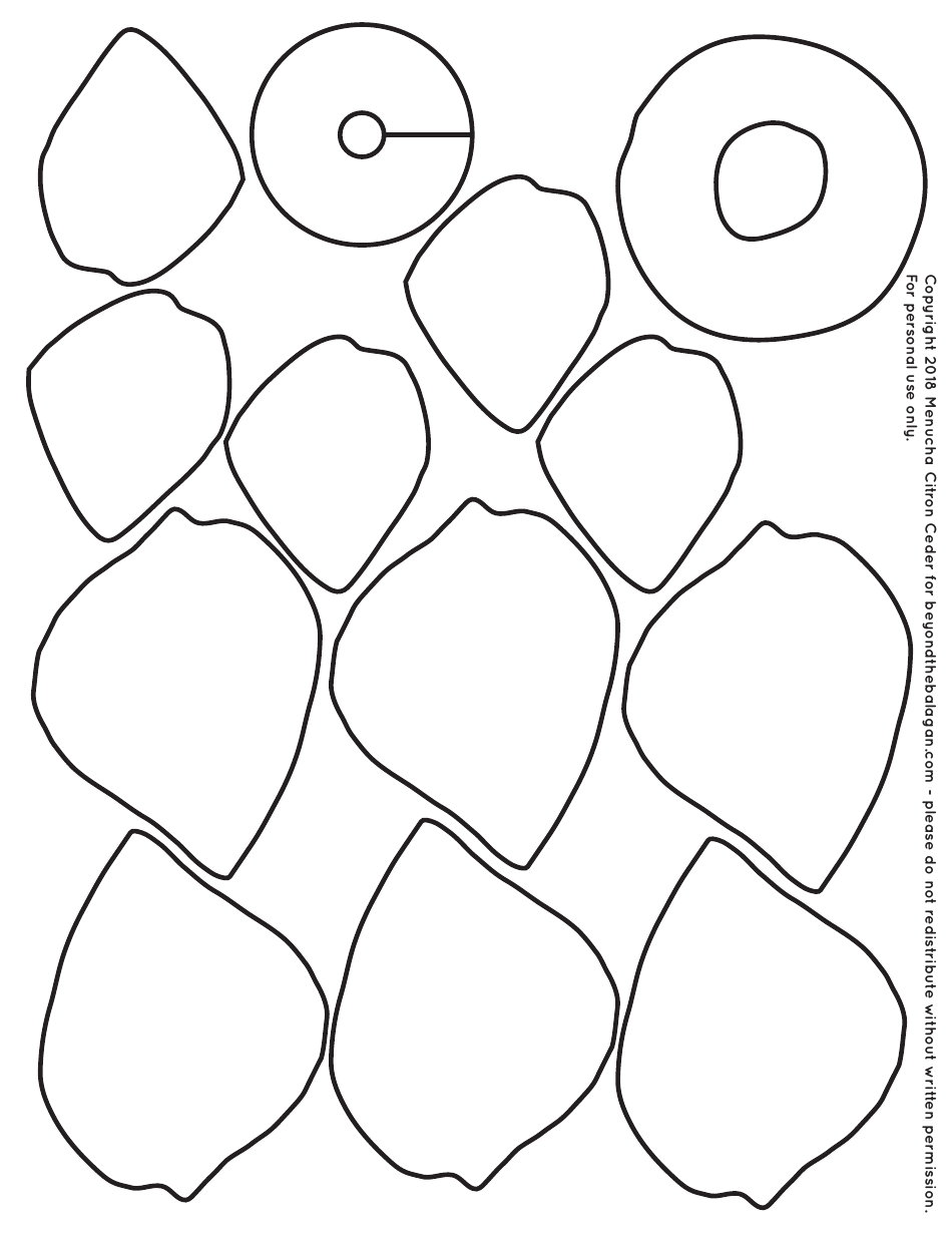 Felt Anemone Flower Template Download Printable PDF Templateroller