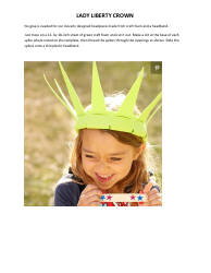 Document preview: Lady Liberty Crown Template