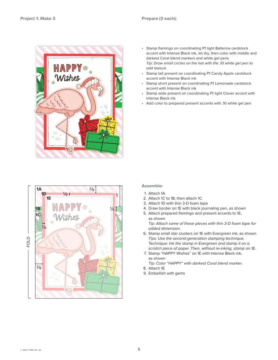 Deck the Palms Christmas Card Patterns, Page 5