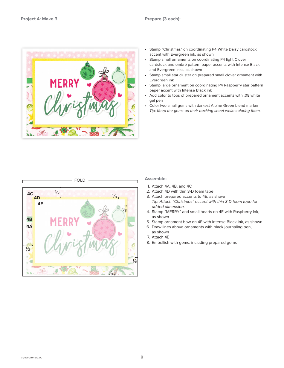 Deck the Palms Christmas Card Patterns, Page 8