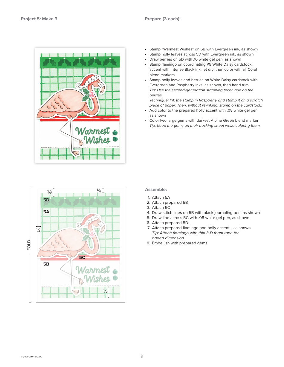 Deck the Palms Christmas Card Patterns, Page 9