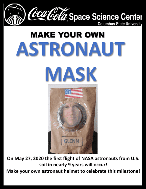 Paper Bag Astronaut Mask Template