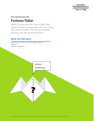 Document preview: Fortune-Teller Template - Hammermill