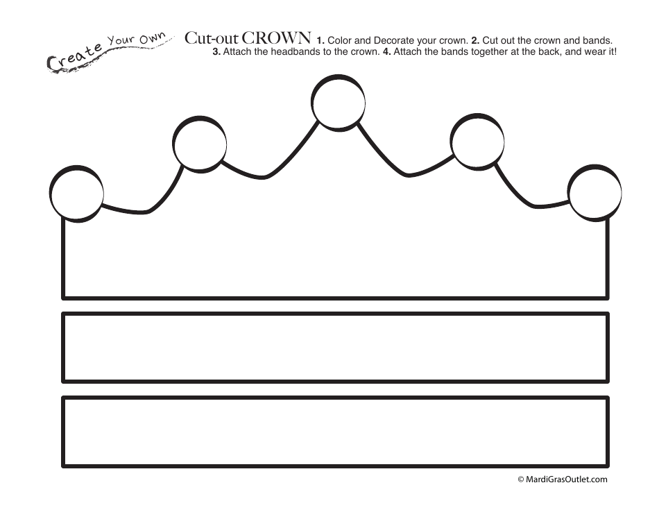Cut-Out Crown Template, Page 1