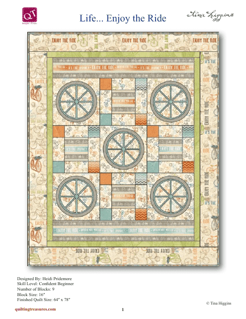 Enjoy the Ride Quilt Pattern Templates - Image Preview