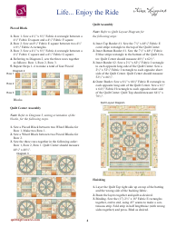 Enjoy the Ride Quilt Pattern Templates, Page 4