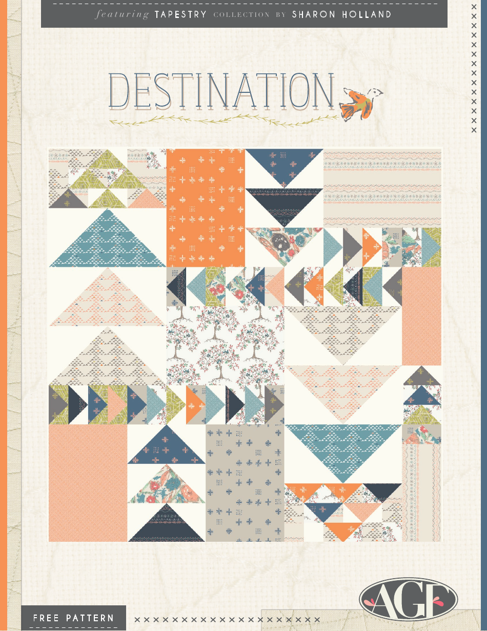 Destination Quilt Pattern - Vibrant and modern design for your next quilting project