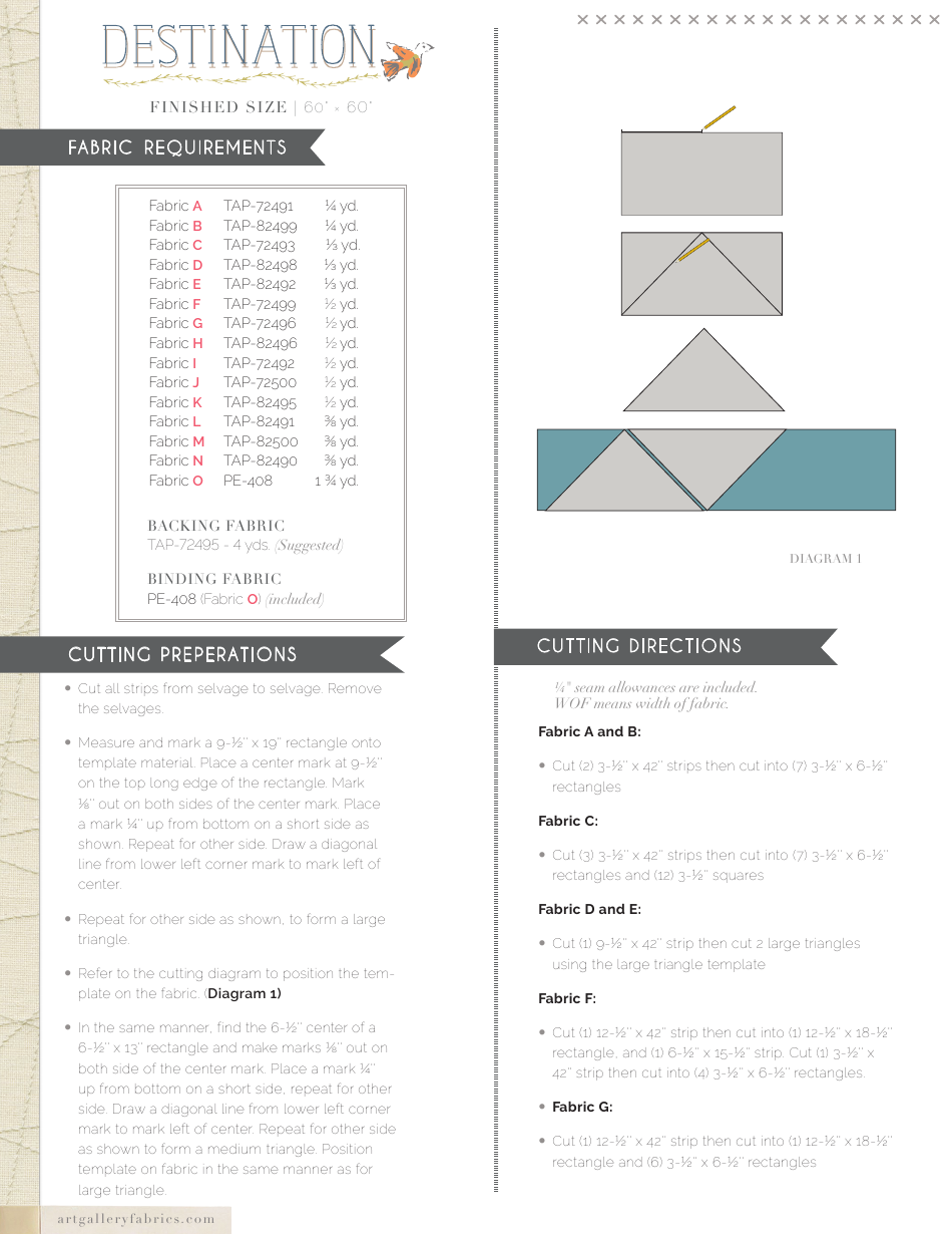 Destination Quilt Pattern, Page 3