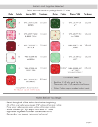 Cherry Quilt Pattern Templates, Page 2