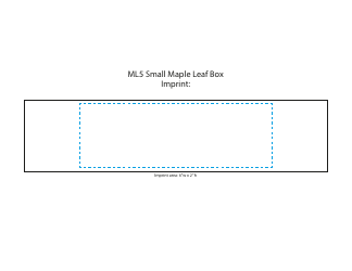 Document preview: Ml5 Small Maple Leaf Box Template