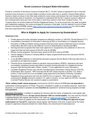 Form DH-MQA1094 Nursing Licensure by Examination Application - Florida, Page 3