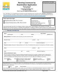 Form DH-MQA1094 Nursing Licensure by Examination Application - Florida, Page 5