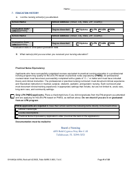 Form DH-MQA1094 Nursing Licensure by Examination Application - Florida, Page 9