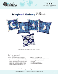 Document preview: Magical Galaxy Pillow Sewing Pattern Templates