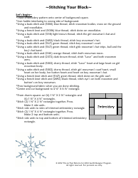 Snow Much Love Embroidery Pattern Template, Page 2