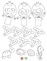 Document preview: Mermaid Paper Doll Templates