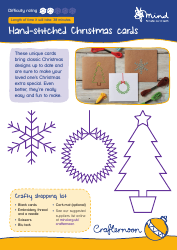 Document preview: Hand-Stitched Christmas Card Pattern Templates