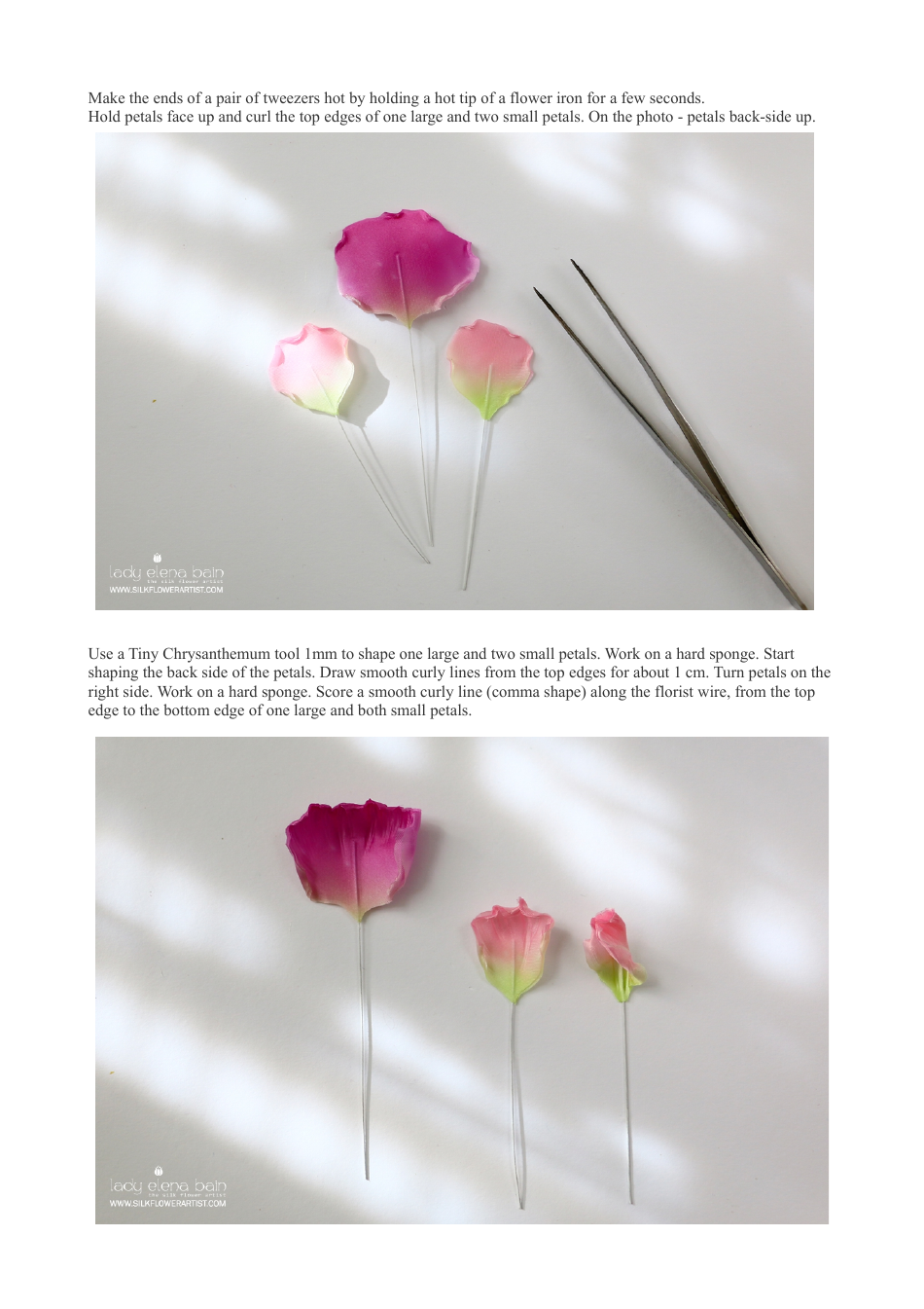 Silk Sweet Pea Hand-Craft Templates, Page 10