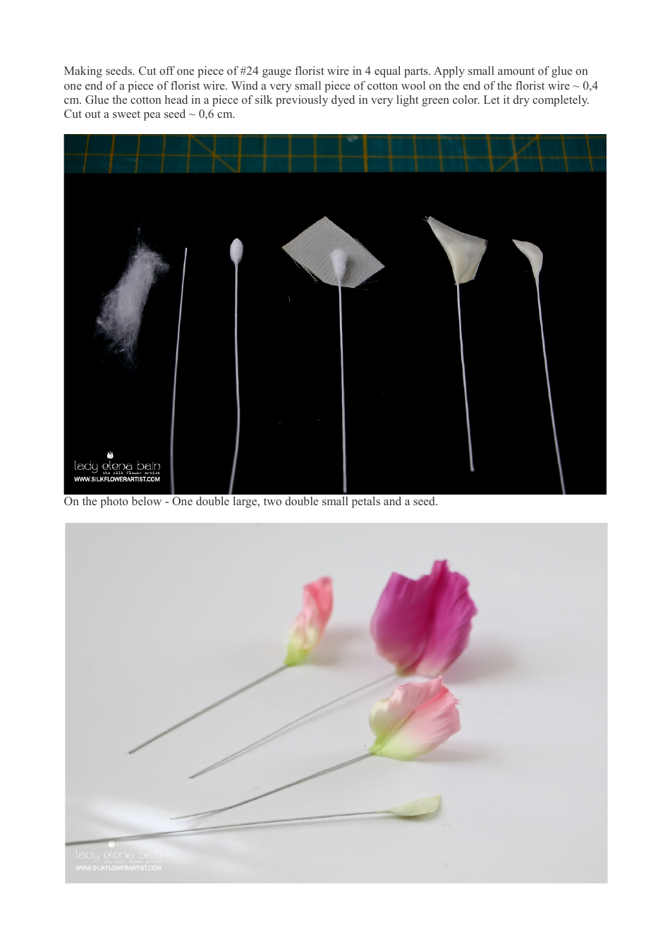 Silk Sweet Pea Hand-Craft Templates, Page 11