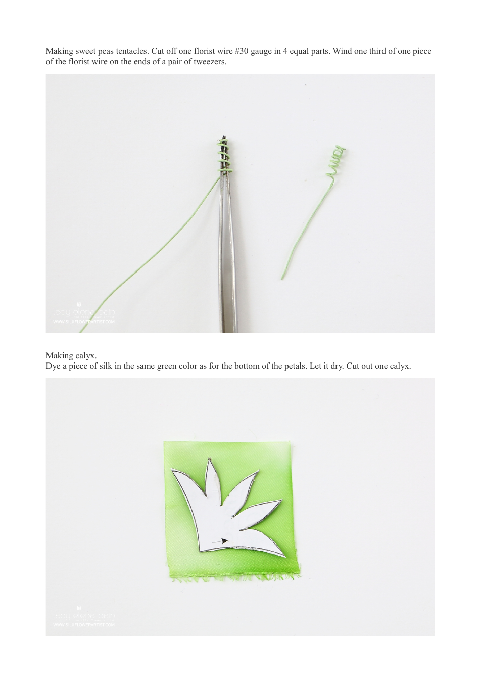 Silk Sweet Pea Hand-Craft Templates, Page 15