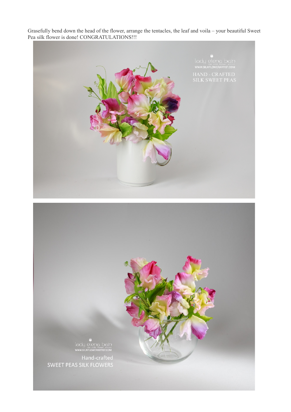 Silk Sweet Pea Hand-Craft Templates, Page 21