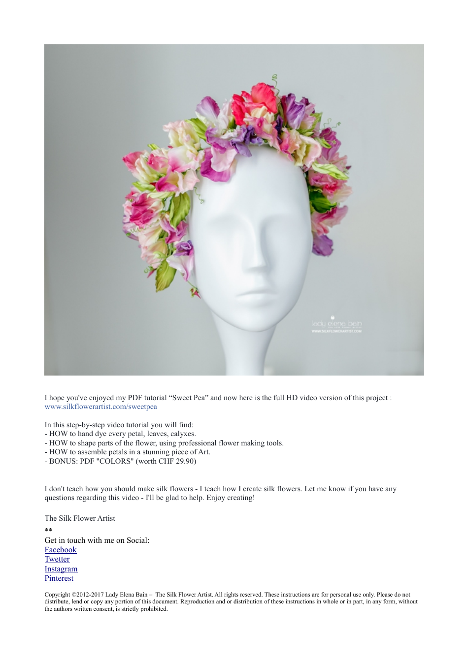 Silk Sweet Pea Hand-Craft Templates, Page 25