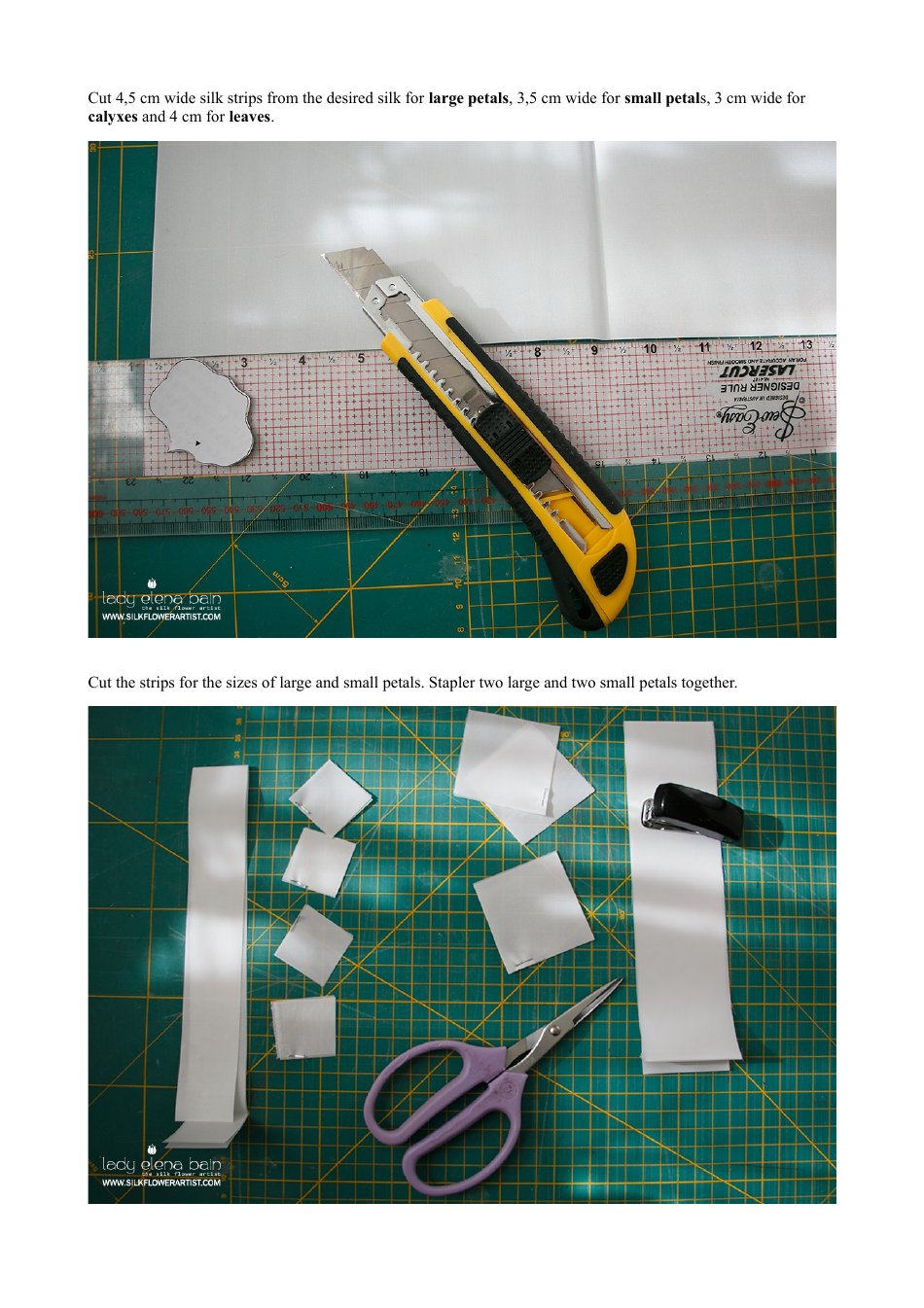 Silk Sweet Pea Hand-Craft Templates, Page 4