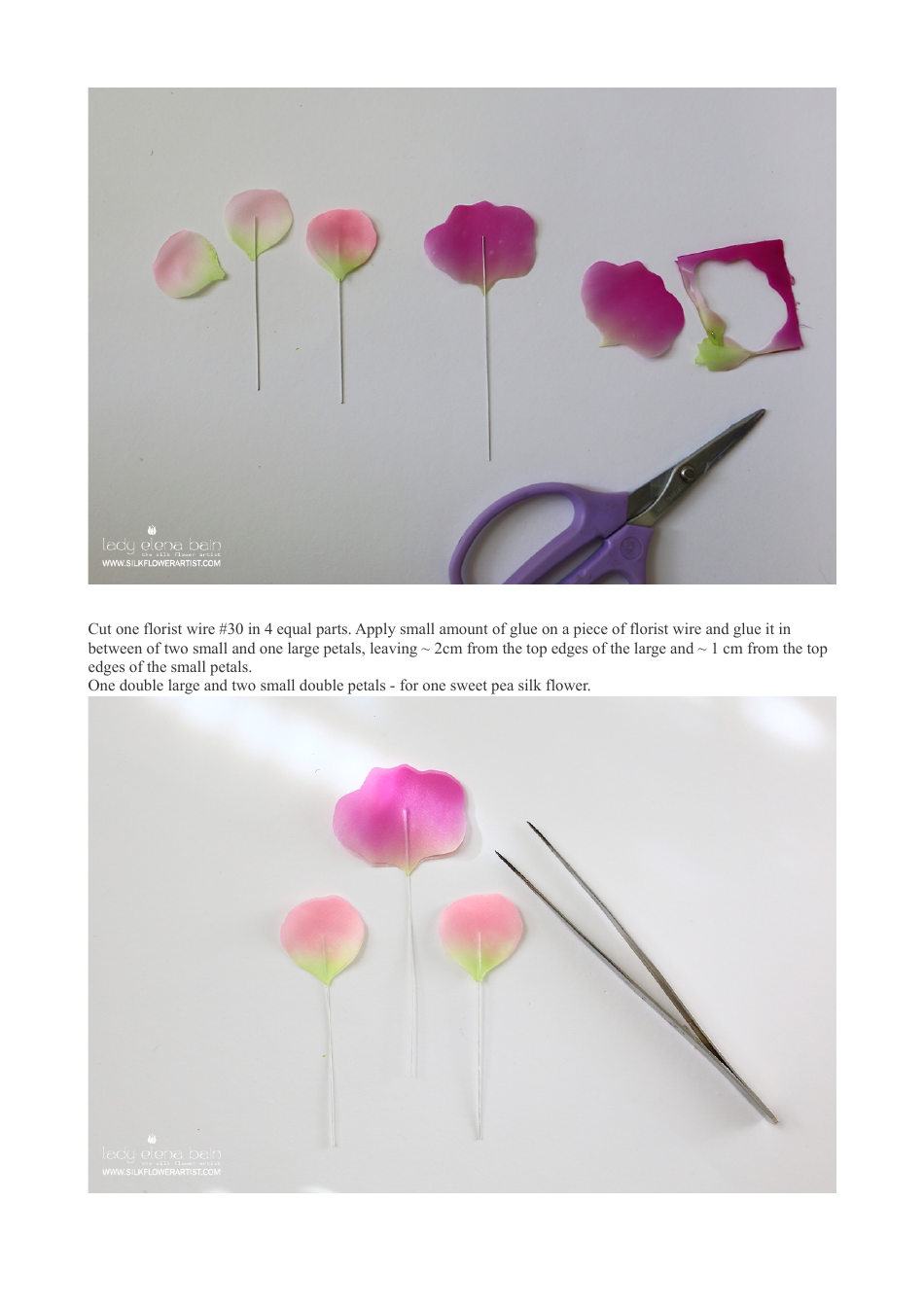 Silk Sweet Pea Hand-Craft Templates, Page 9