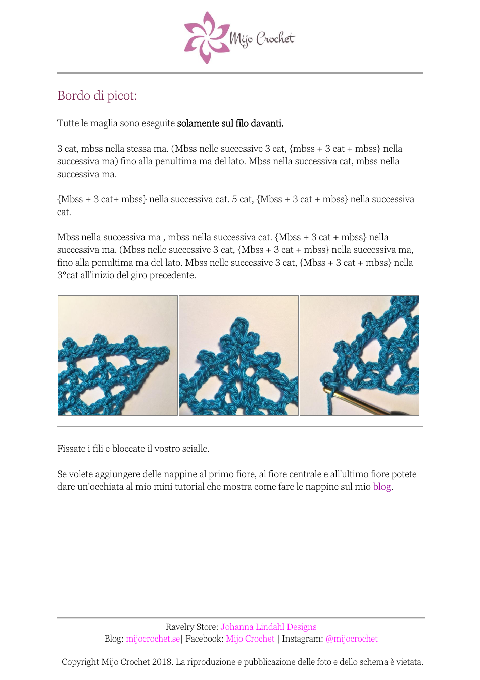 Tea Flower Crochet Pattern (Italian), Page 12