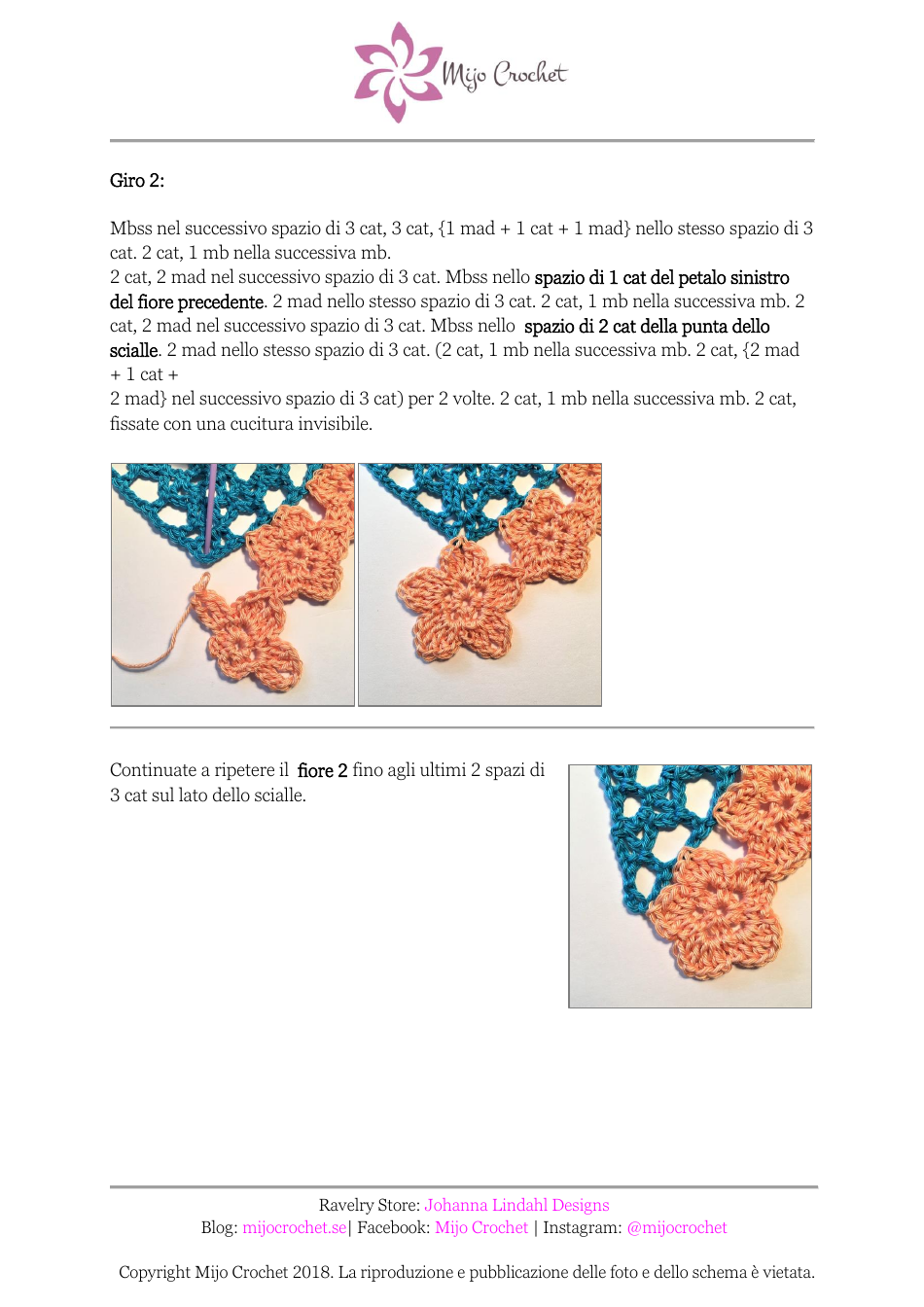 Tea Flower Crochet Pattern (Italian), Page 9