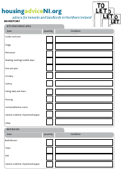 Inventory Template for Tenants and Landlords, Page 2