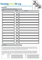 Inventory Template for Tenants and Landlords, Page 4