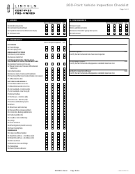200-point Vehicle Inspection Checklist Template -lincoln, Page 3