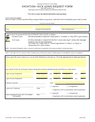 &quot;Vacation - Sick Leave Request Form - Georgia Institute of Technology&quot;