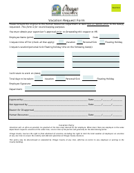 Document preview: Vacation Request Form - Otsego County, Michigan