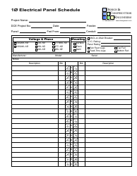Electrical Panel Schedule Template - Design &amp; Construction Engineers - Nebraska, Page 2