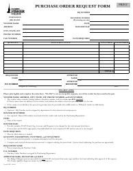 Document preview: Purchase Order Request Form - St John Fisher Collage
