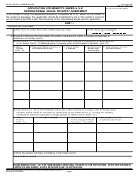 Document preview: Form SSA-2490-BK Application for Benefits Under a U.S. International Social Security Agreement