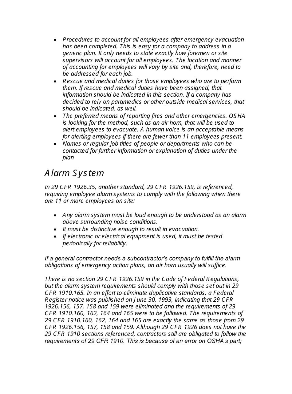 Emergency Action Plan Template, Page 2