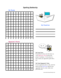 Spelling Battleship Game Template, Page 2
