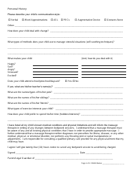 Pediatric Client Intake Form, Page 4