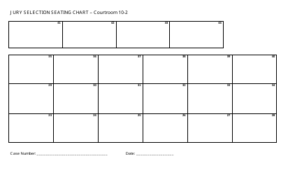 Document preview: Jury Selection Seating Chart Template - 44 Jurors