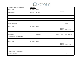 &quot;Employee Setup / Change Sheet Template - Carolina Pay Pros&quot;